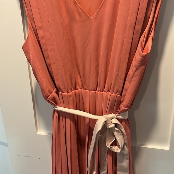 RW&Co Pink Sleeveless Pleated Dress Size L - Picture 2 of 4